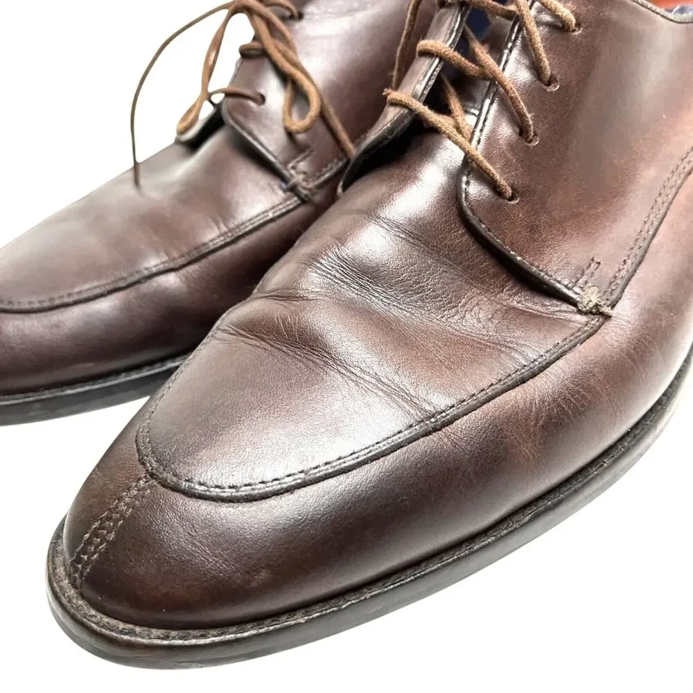 Cole Haan Grand OS Mens Dark Brown Genuine Leather Oxford Dress Shoes sz 11